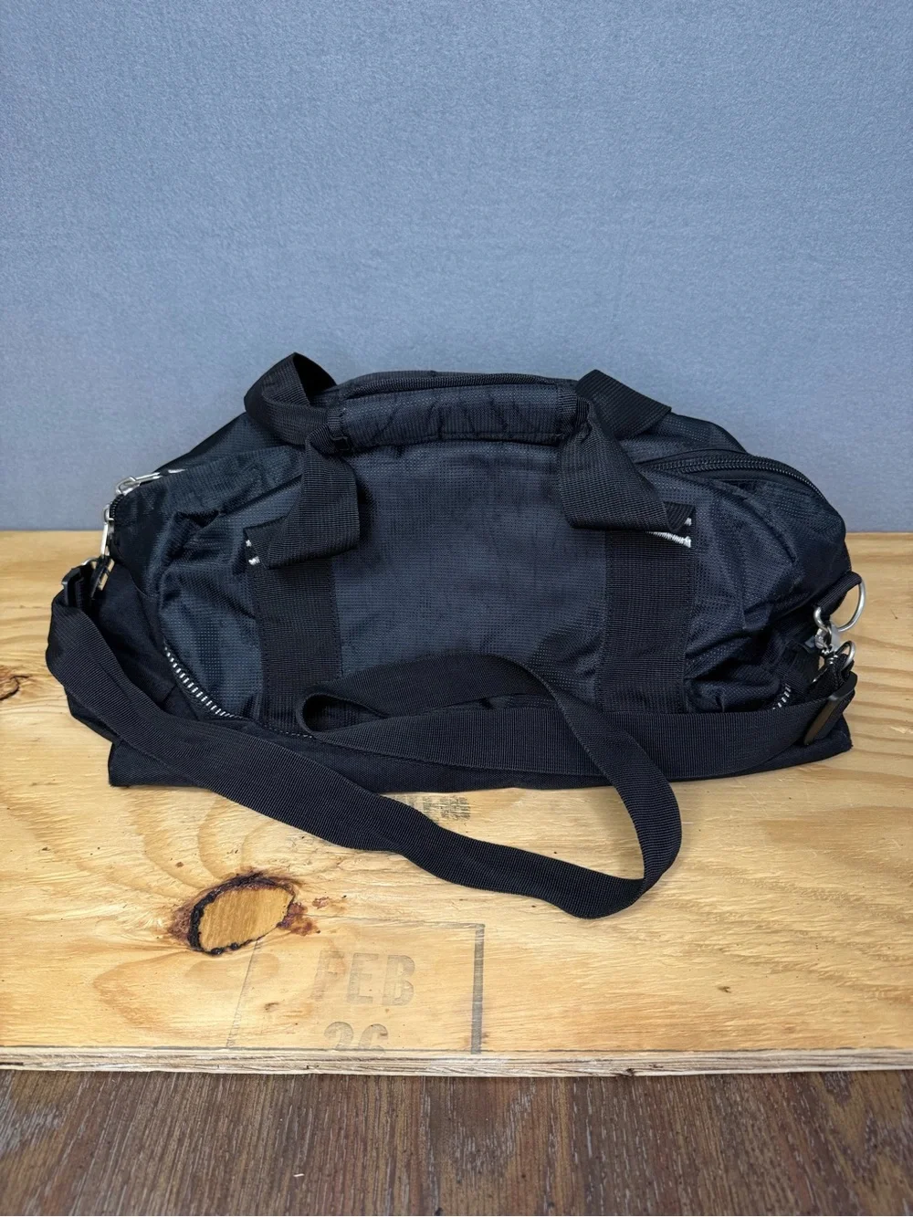 OGIO Half Dome Small Black Nylon Duffel Gym Bag Zip 5L Shoulder Strap